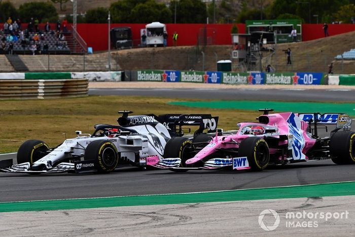 Daniil Kvyat, AlphaTauri AT01, Sergio Pérez, Racing Point RP20