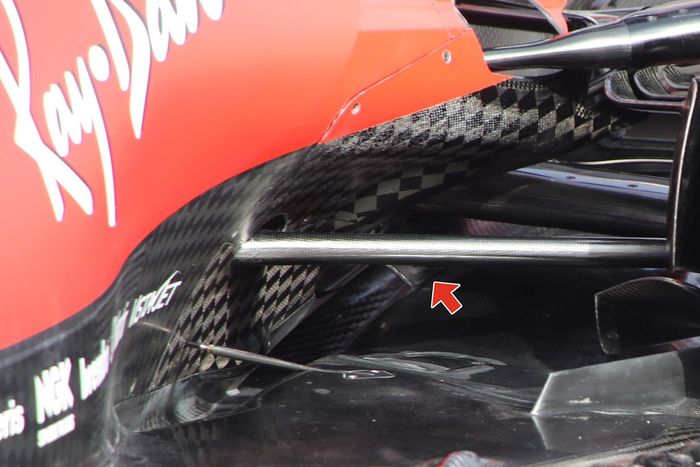 Detalle del túnel del suelo del Ferrari SF1000