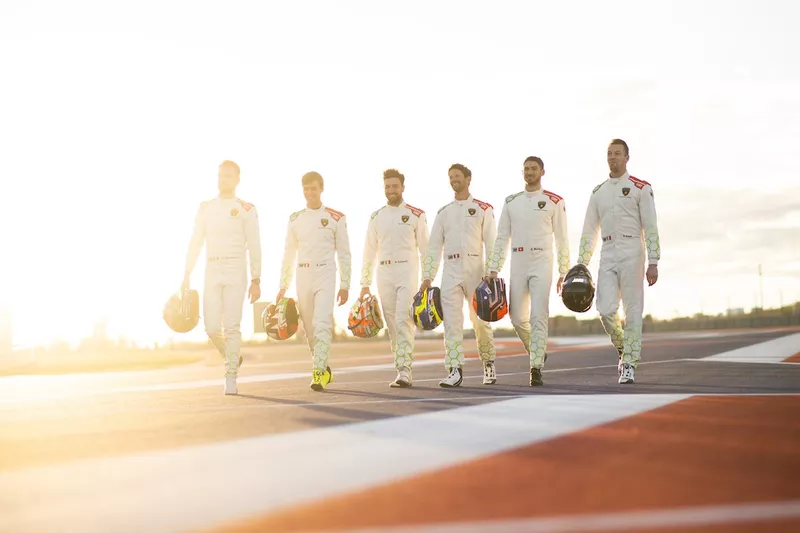 Mirko Bortolotti, Matteo Cairoli, Andrea Caldarelli, Romain Grosjean, Edoardo Mortara, Daniil Kvyat, Lamborghini Iron Lynx
