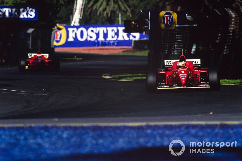 Michael Schumacher, Ferrari F310, Eddie Irvine, Ferrari F310, al GP d'Australia del 1996