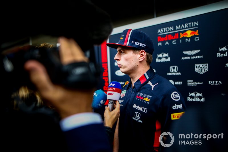 Max Verstappen, Red Bull Racing speaks to the media