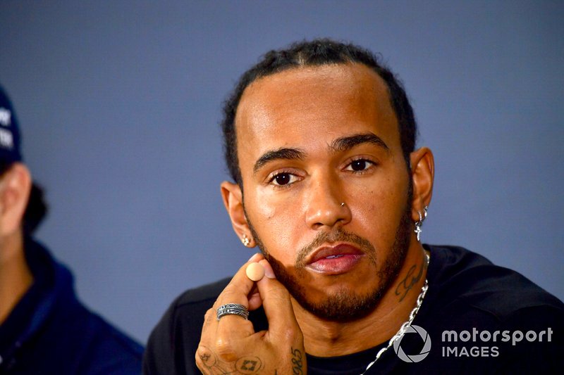 Lewis Hamilton, Mercedes AMG F1, in conferenza stampa