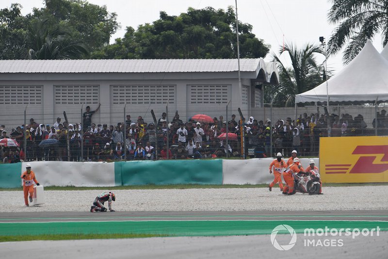 Johann Zarco, Team LCR Honda caída