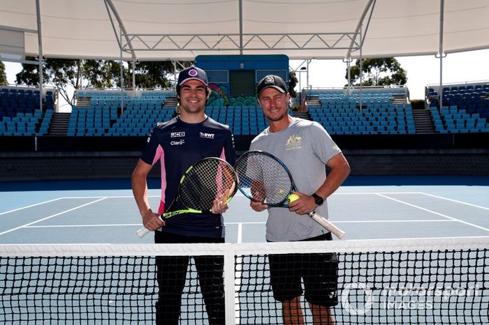 Lance Stroll, Racing Point con Lleyton Hewitt