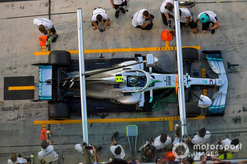 Valtteri Bottas, Mercedes AMG F1, in the pit lane