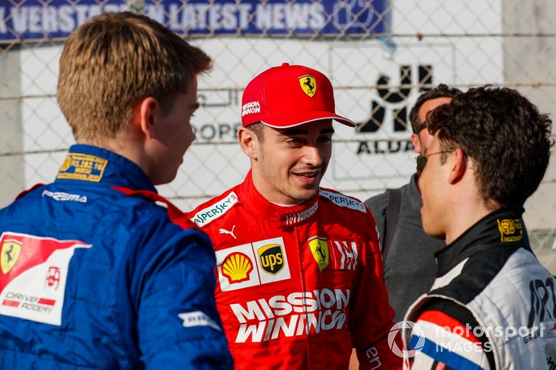 Nyck de Vries, Charles Leclerc, Ferrari and Robert Shwartzman