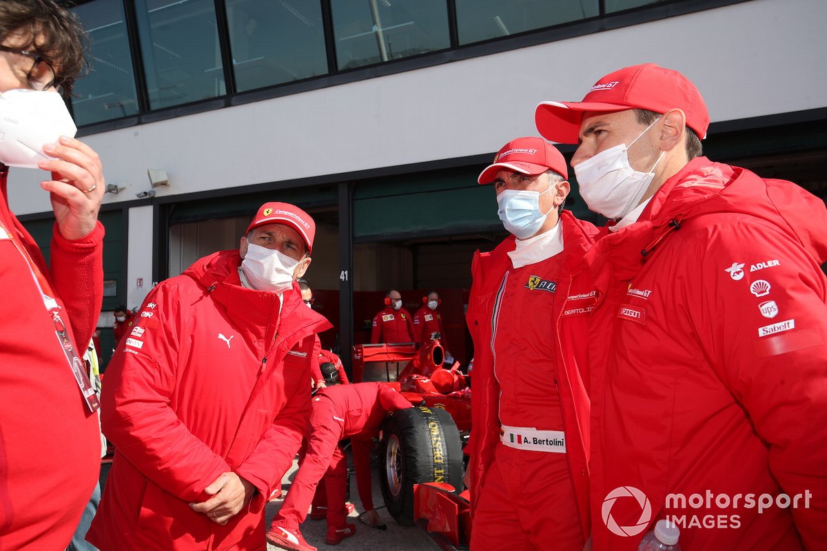 Giancarlo Fisichella, Andrea Bertolini e Davide Rigon