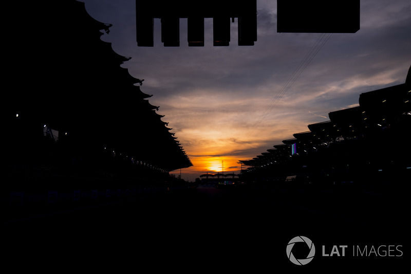 Sun rises at the Sepang Circuit