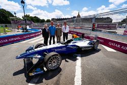 Jean Todt and Alejandro Agag, Formula E CEO pose for a picture with guests