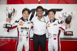 ART Grand Prix race winners, F2 Race two winner Nobuharu Matsushita, ART Grand Prix and GP3 Race one winner Nirei Fukuzumi, ART Grand Prix