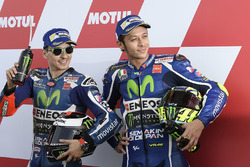 Polesitter Jorge Lorenzo, Yamaha Factory Racing, third position Valentino Rossi, Yamaha Factory Raci