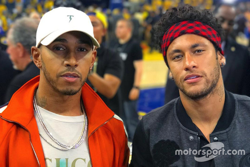 Hamilton y Neymar en las finales de la NBA