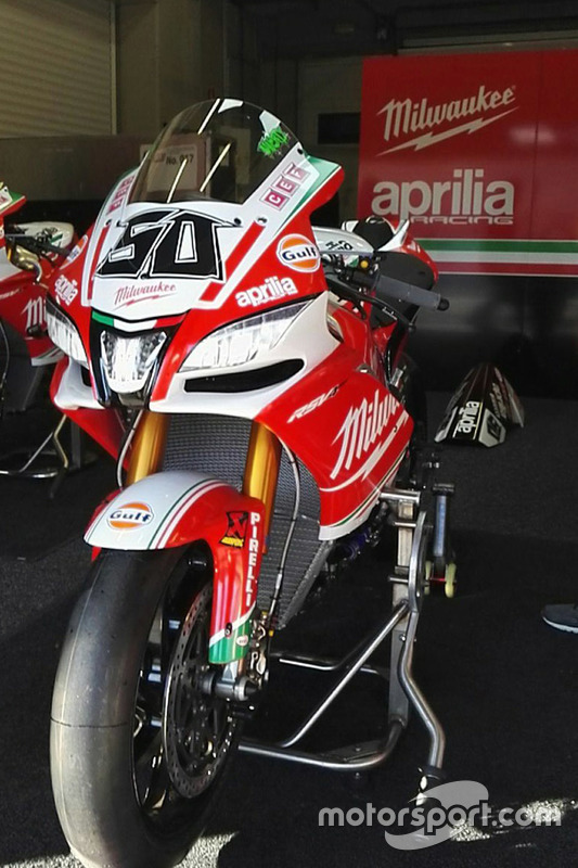 Aprilia RSV4 RF de Eugene Laverty, Milwaukee Aprilia World Superbike Team