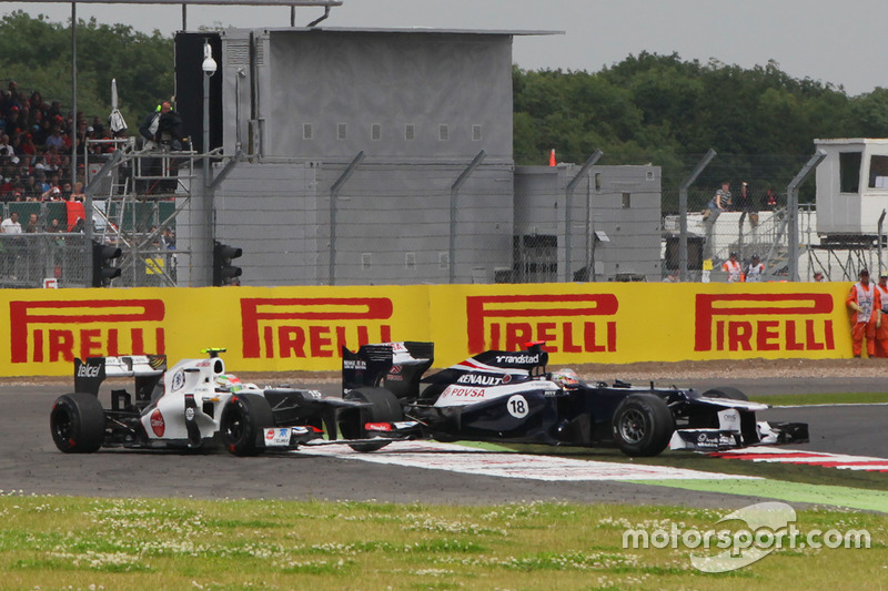 Primer incidente, GP de Gran Bretaña 2012