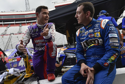 Kyle Larson, Chip Ganassi Racing Chevrolet, Kyle Busch, Joe Gibbs Racing Toyota