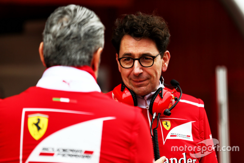 Mattia Binotto, Ferrari-Cheftechniker, mit Teamchef Maurizio Arrivabene