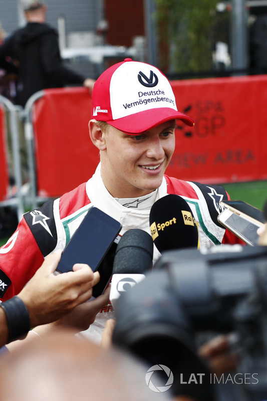 Mick Schumacher is interviewed