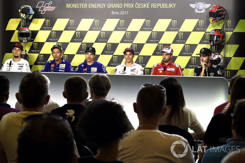 Karel Abraham, Valentino Rossi, Maverick Vinales, Marc Marquez, Andrea Dovizioso dan Jonas Folger