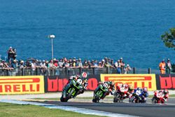 Jonathan Rea, Kawasaki Racing; Tom Sykes, Kawasaki Racing