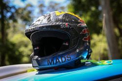 Le casque de Mads Østberg, M-Sport Ford Fiesta WRC