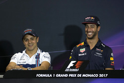 Felipe Massa, Williams ve Daniel Ricciardo, Red Bull Racing, basın toplantısı