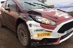 La Fiesta R5 di Alexey Lukyanuk danneggiata