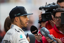 Lewis Hamilton, Mercedes AMG F1 with the media