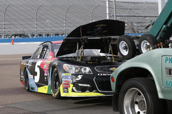 Das Auto von Kasey Kahne, Hendrick Motorsports Chevrolet nach den Problem mit dem Motor
