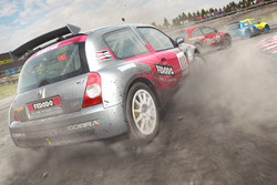 Une Renault Clio RX sur le circuit de Hell