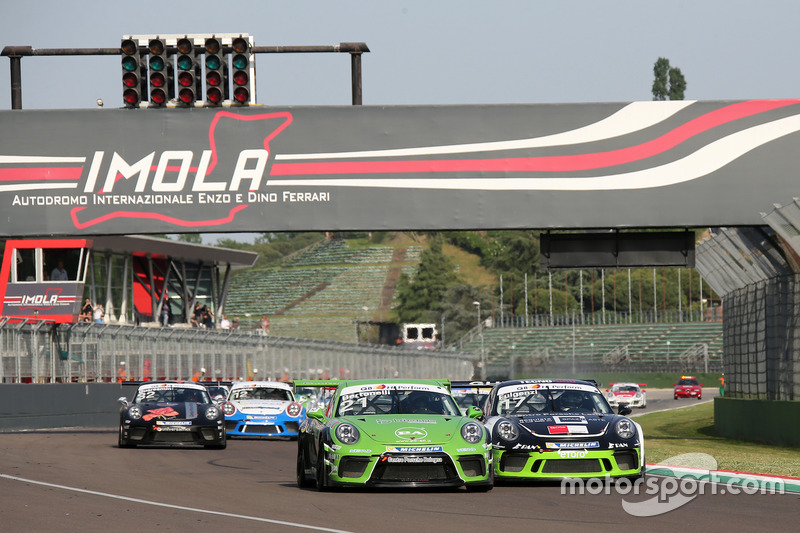 Partenza: Diego Bertonelli, Dinamic Motorsport ed Enrico Fulgenzi, Ghinzani Arco Motorsport