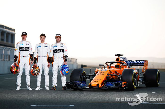 Stoffel Vandoorne, Fernando Alonso, Lando Norris, McLaren