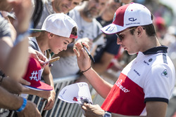 Charles Leclerc, Sauber signs autographs for the fans