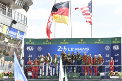 LMGTE Am podium: winners Christian Ried, Julien Andlauer, Matt Campbell, Proton Competition, second place Thomas Flohr, Francesco Castellacci, Giancarlo Fisichella, Spirit of Race, third place #85Ben Keating, Jeroen Bleekemolen, Luca Stolz, Keating Motorsports