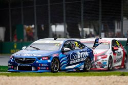 Tim Blanchard, Brad Jones Racing Holden, leads James Golding, Garry Rogers Motorsport Holden