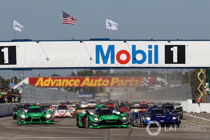 Arrancada: #2 Tequila Patron ESM Nissan DPi, P: Scott Sharp, Ryan Dalziel, Olivier Pla, #90 Spirit of Daytona Racing Cadillac DPi, P: Tristan Vautier, Matt McMurry, Eddie Cheever III