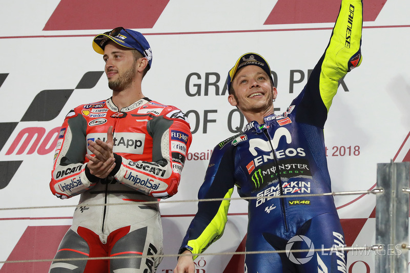 Andrea Dovizioso, Ducati Team, Valentino Rossi, Yamaha Factory Racing