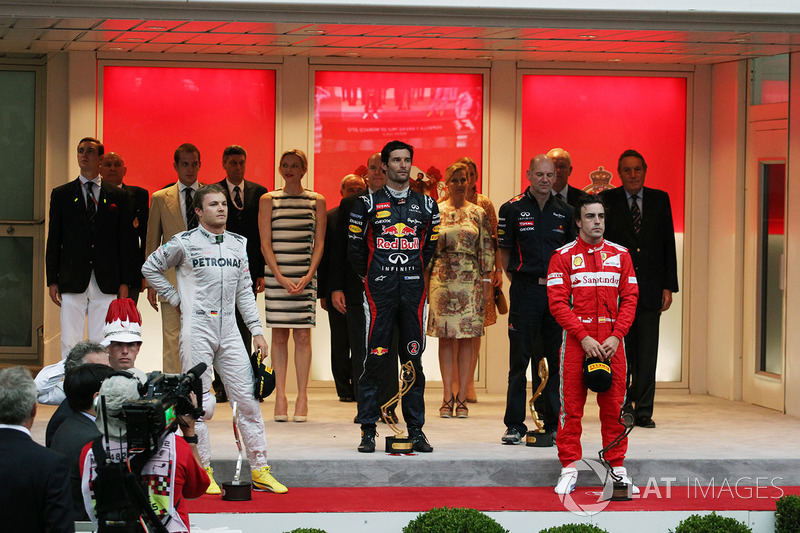 Podium: 1. Mark Webber, Red Bull; 2. Nico Rosberg, Mercedes; 3. Fernando Alonso, Ferrari