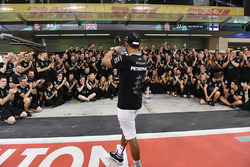 Lewis Hamilton, Mercedes AMG F1 at the team celebrations