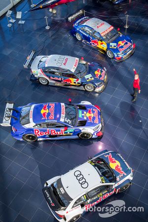 Mattias Ekström with the DTM cars and his EKS Audi S1 quattro WRX