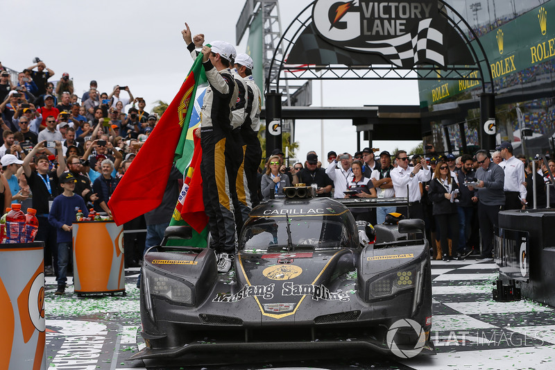 #5 Action Express Racing Cadillac DPi, P: Joao Barbosa, Christian Fittipaldi, Filipe Albuquerque Celebrate Win