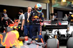 Daniel Ricciardo, Red Bull Racing RB13 festeggia nel parco chiuso