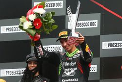 Podio: il secondo classificato Toprak Razgatlioglu, Kawasaki Puccetti Racing