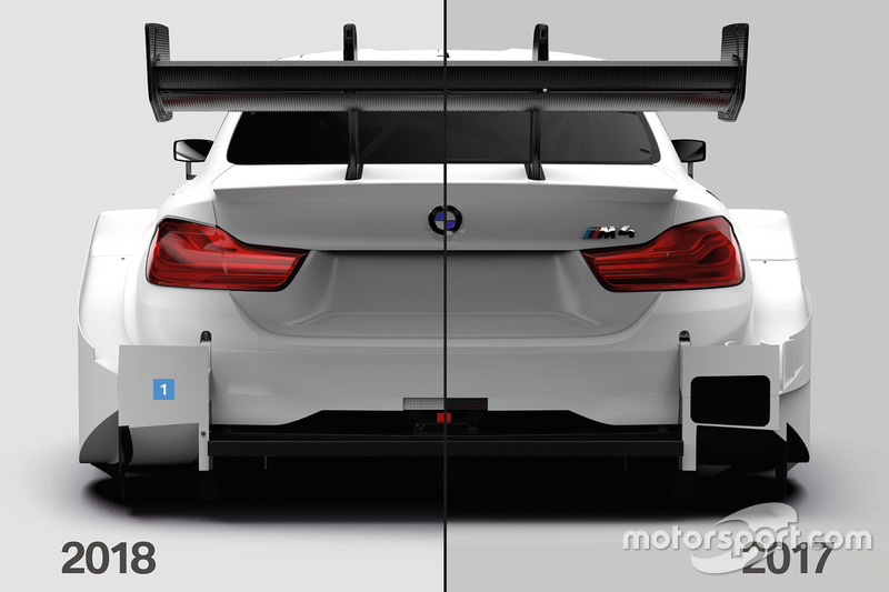 Komparasi aerodinamika BMW M4 DTM 2017 dan 2018