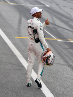 Lewis Hamilton, Mercedes-AMG F1 celebrates in parc ferme