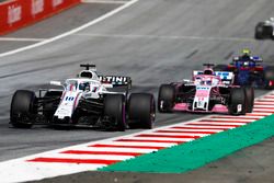 Lance Stroll, Williams FW41, Sergio Perez, Force India VJM11, Pierre Gasly, Toro Rosso STR13