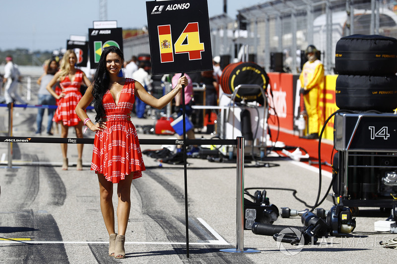 Grid Girl for Fernando Alonso, McLaren