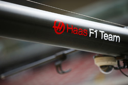 Логотип Haas F1 Team на штанге