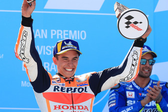Podium : le vainqueur Marc Marquez, Repsol Honda Team