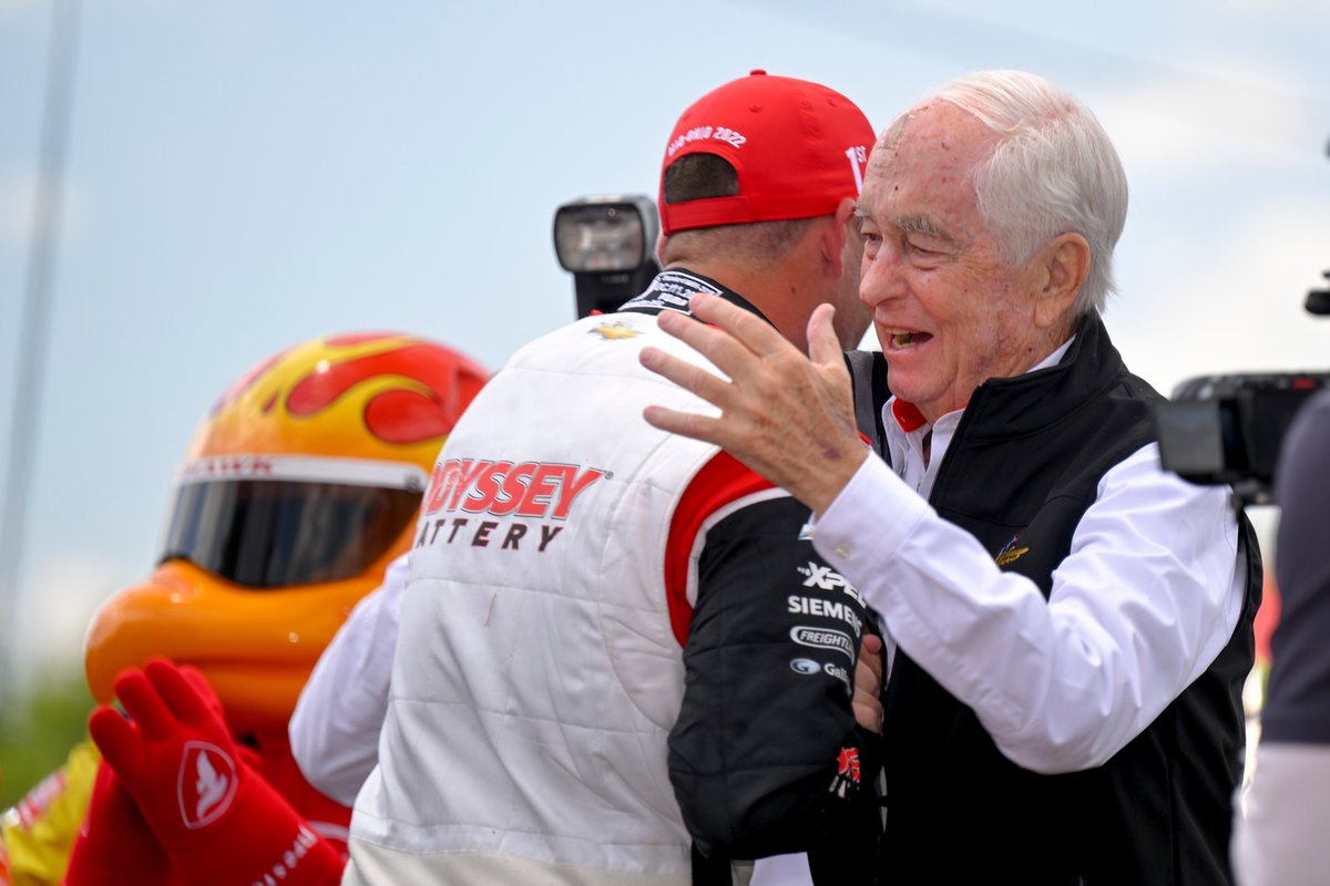 Scott McLaughlin, Team Penske Chevrolet, Victory Lane, Roger Penske