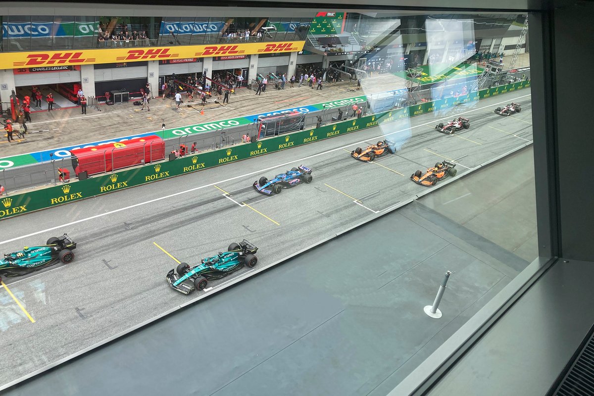 Alonso stopped short of Magnussen's P6 grid slot when doing practice starts in FP2 to lay down rubber for his sprint race launch